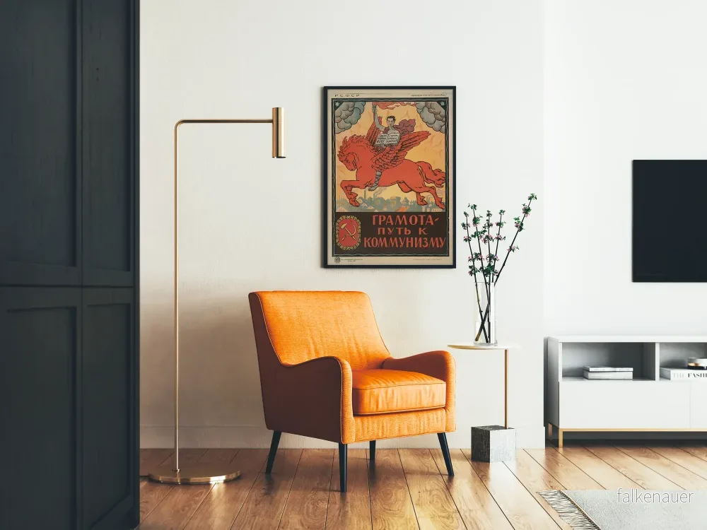 Rysk vintageposter om utbildning och kommunism - Bild 2