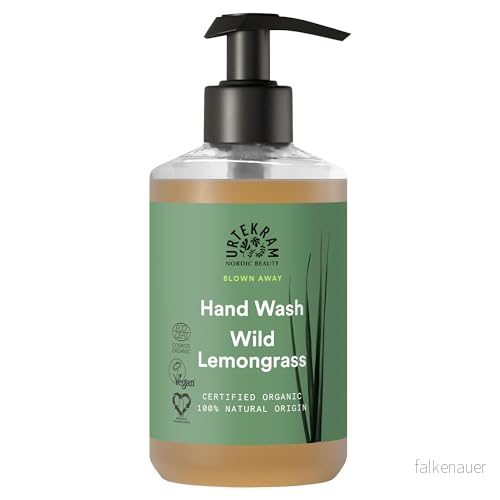 Urtekram handtvätt vild citrongräs, naturlig och organisk flytande tvål 300 ml 5701058006024
