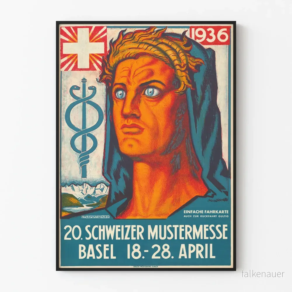 Vintageaffisch för schweizisk utställning 1936 - Väggdekoration Artem Legrand