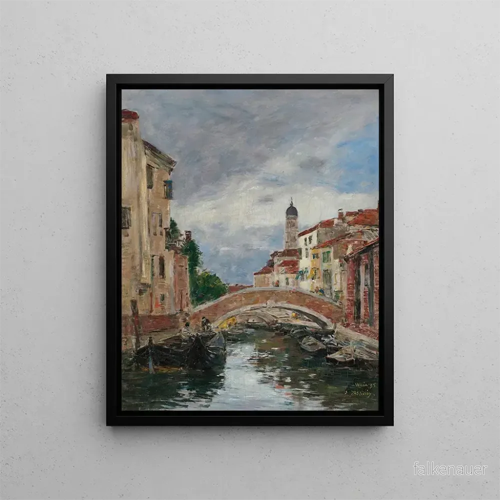 Målning Petit canal à Venise – Eugène Boudin | Konsttryck Målning Petit canal à Venise – Eugène Boudin | Konsttryck