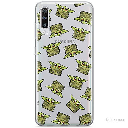 ERT GROUP mobiltelefonfodral för Samsung A70 originalt och officiellt licensierat Star Wars mönster Baby Yoda 008 optimalt anpassad till formen på mobiltelefonen, gedeeltelijk transparant 5903537651415
