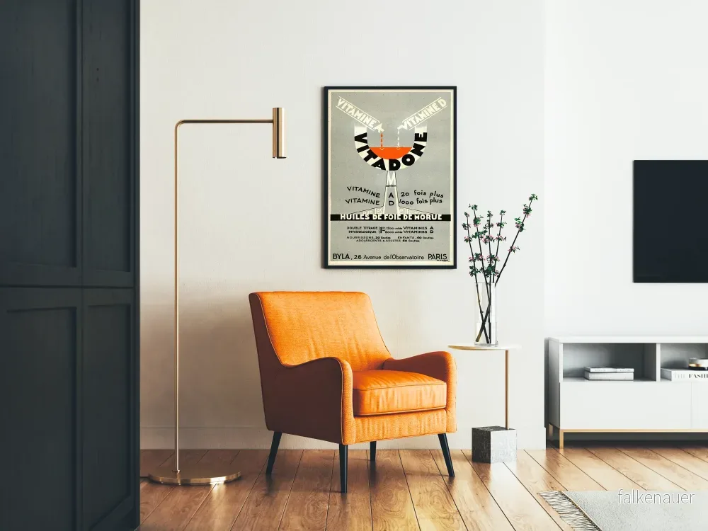Vintageposter Vitadone fiskleverolja - Retro väggdekoration - Bild 2