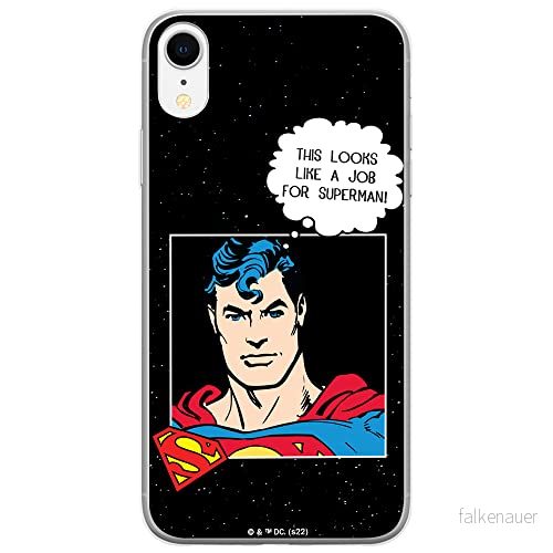 ERT GROUP mobiltelefonfodral för Iphone XR originalt och officiellt licensierat DC mönster Superman 037 optimalt anpassad till formen på mobiltelefonen, fodral tillverkad av TPU plast 5905131571120