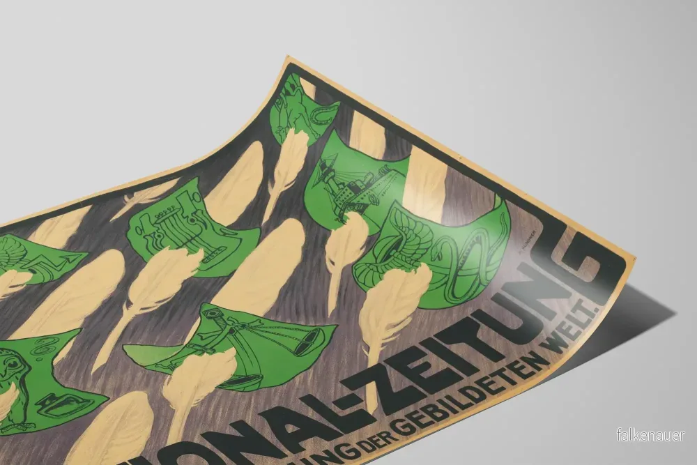Vintage affisch National Zeitung för originell väggdekoration - Bild 2