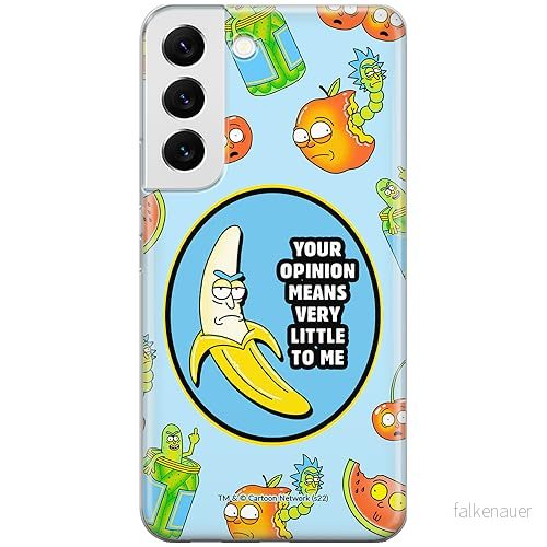 ERT GROUP mobiltelefonfodral för Samsung S22 originalt och officiellt licensierat Rick and Morty mönster & 009 anpassad till formen på mobiltelefonen, fodral tillverkad av TPU plast 5905511127695