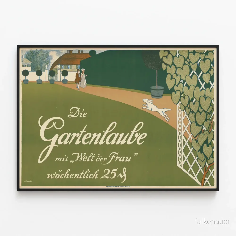 Vintageposter Die Gartenlaube för elegant väggdekoration