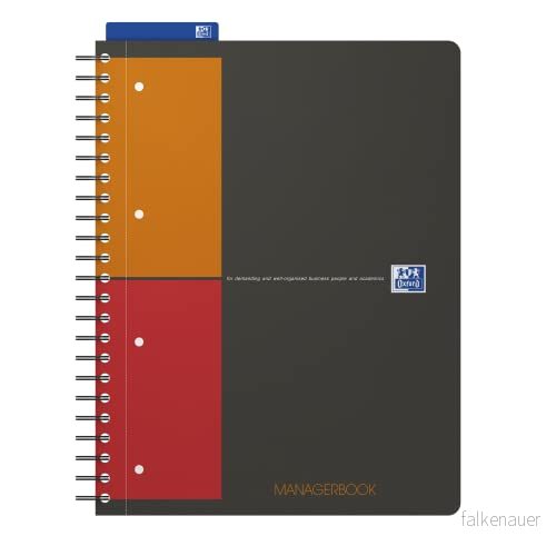 Oxford International, A4 anteckningsbok, Poly, chefsbok, trådbunden, linjerad, 1 anteckningsbok 8412771126643