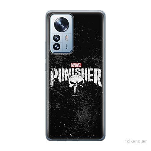 ERT GROUP mobiltelefonfodral för Xiaomi 12 / 12X originalt och officiellt licensierat Marvel mönster Punisher 003 optimalt anpassad till formen på mobiltelefonen, fodral tillverkad av TPU plast 5905511484859
