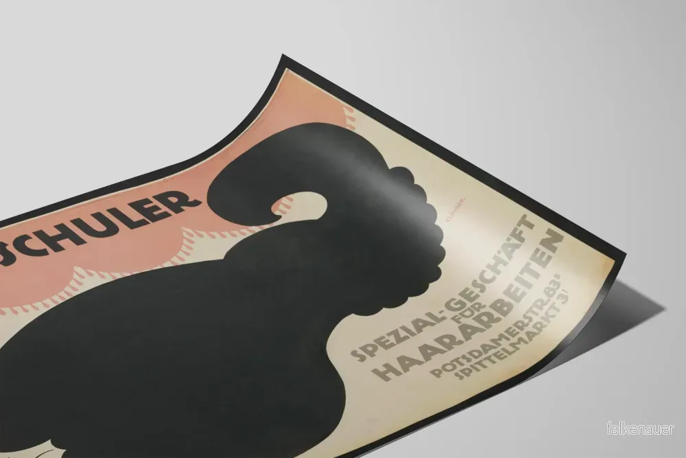 Vintage dekorativ poster Haar-Schuler för frisörsalong - Bild 2