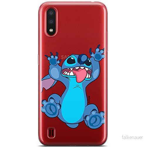 ERT GROUP mobiltelefonfodral för Samsung A01 originalt och officiellt licensierat Disney mönster Stitch 020 optimalt anpassad till formen på mobiltelefonen, gedeeltelijk transparant 5905131236586