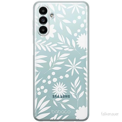 ERT GROUP mobiltelefonfodral för Samsung A13 5G/A04S originalt och officiellt licensierat Babaco mönster Flowers 023 Vit optimalt anpassad till formen på mobiltelefonen, gedeeltelijk transparant 5904805807473