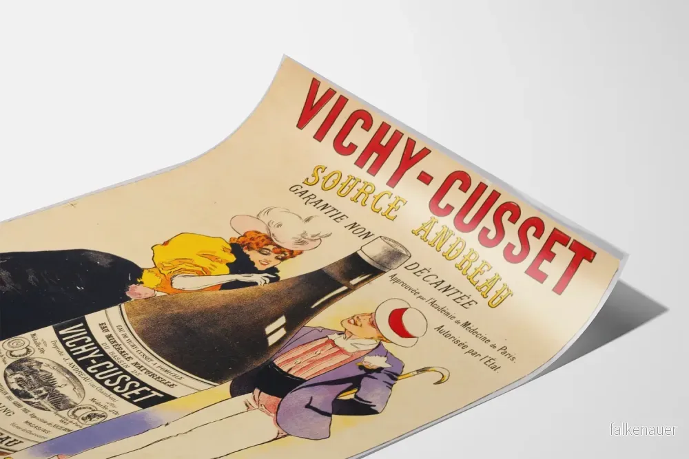 Vintageposter Vichy-Cusset Source Andreau väggdekoration - Bild 3