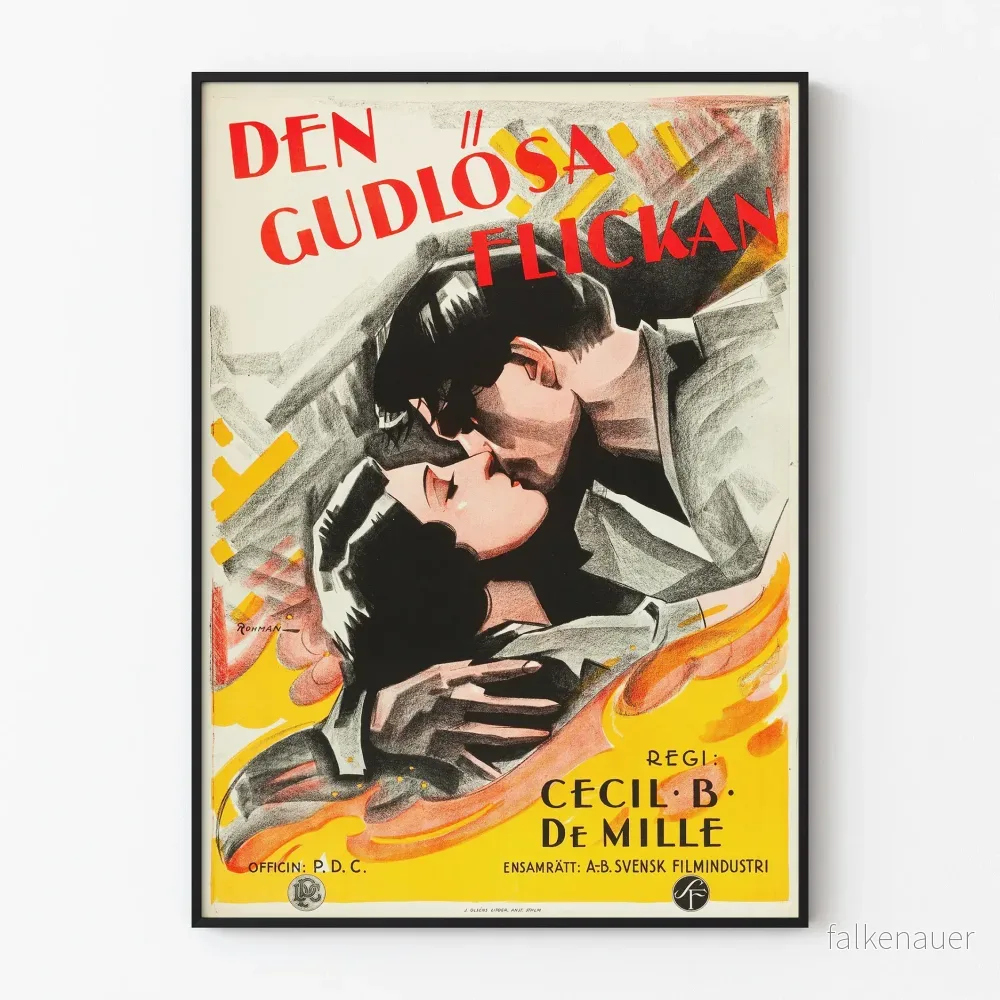 Vintage italiensk poster ’Den gudlösa flickan’ av Cecil B. De Mille Vintage italiensk poster ’Den gudlösa flickan’ av Cecil B. De Mille