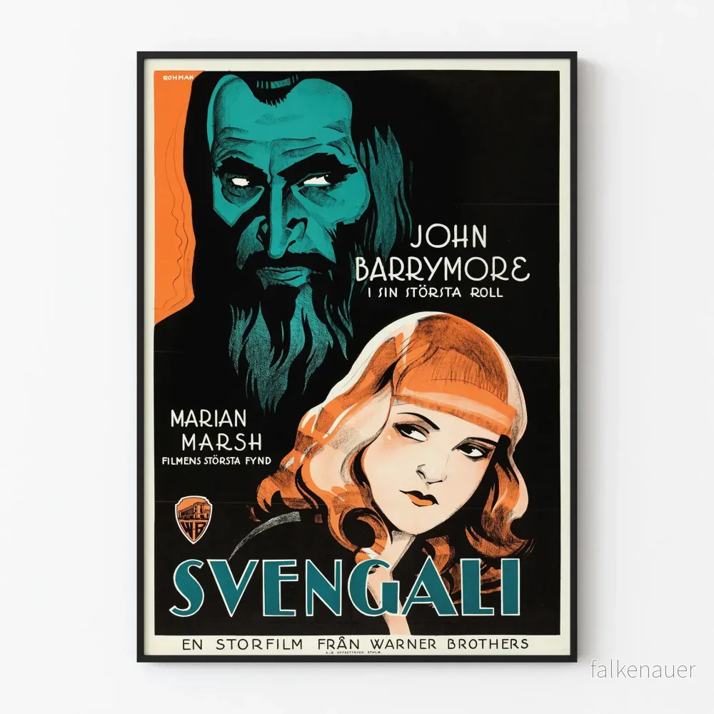 Vintageposter Svengali med John Barrymore och Marian Marsh