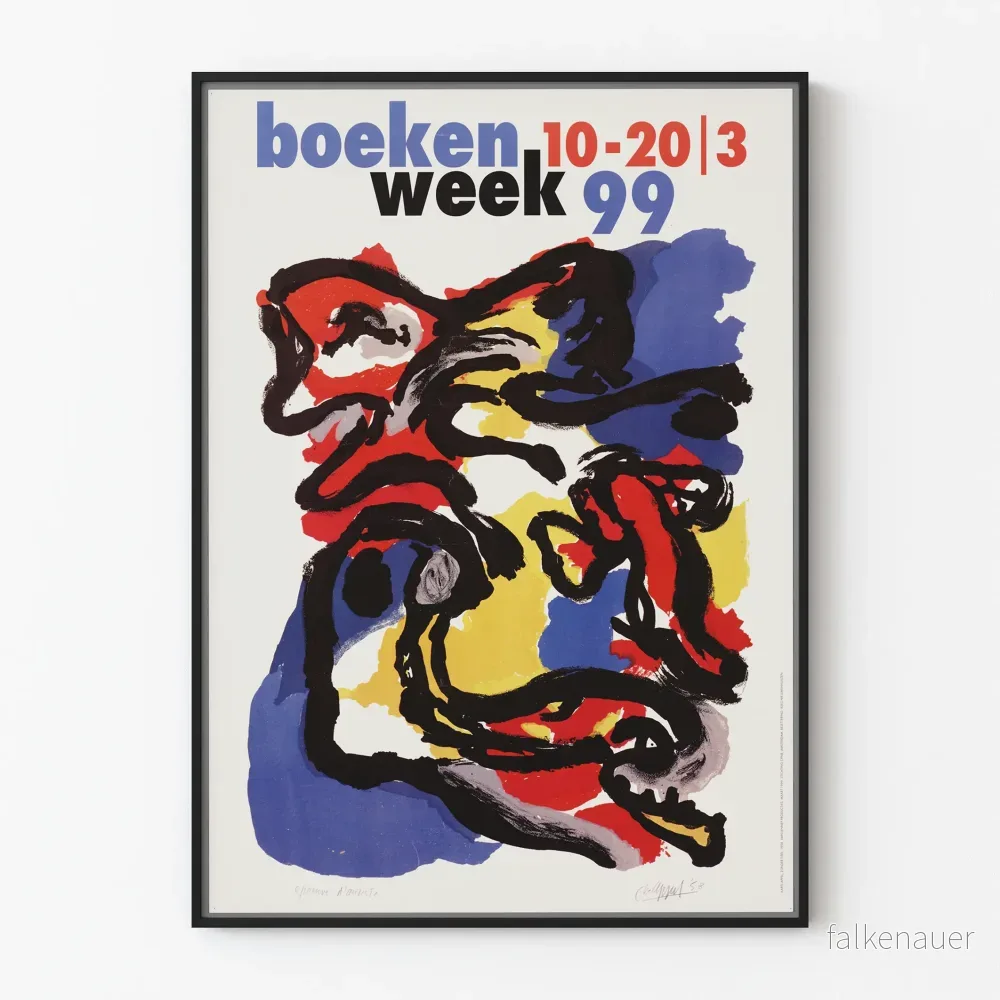 Abstrakt dekorativ poster Boekenweek 99 Abstrakt dekorativ poster Boekenweek 99