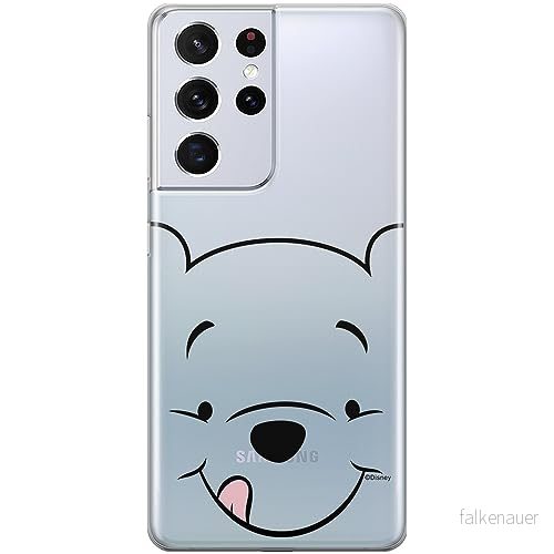 ERT GROUP mobiltelefonfodral för Samsung S21 ULTRA originalt och officiellt licensierat Disney mönster Winnie the Pooh & Friends 045 anpassad till formen på mobiltelefonen, gedeeltelijk transparant 5905795042974