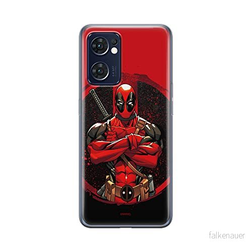 ERT GROUP mobiltelefonfodral för Oppo RENO 7 5G originalt och officiellt licensierat Marvel mönster Deadpool 006 optimalt anpassad till formen på mobiltelefonen, fodral tillverkad av TPU plast 5905511302634
