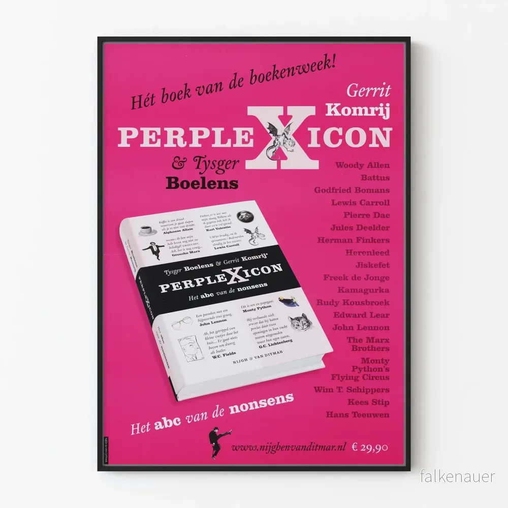 Kunstnärlig poster Perplexicon av Gerrit Komrij och Tysger Boelens Kunstnärlig poster Perplexicon av Gerrit Komrij och Tysger Boelens