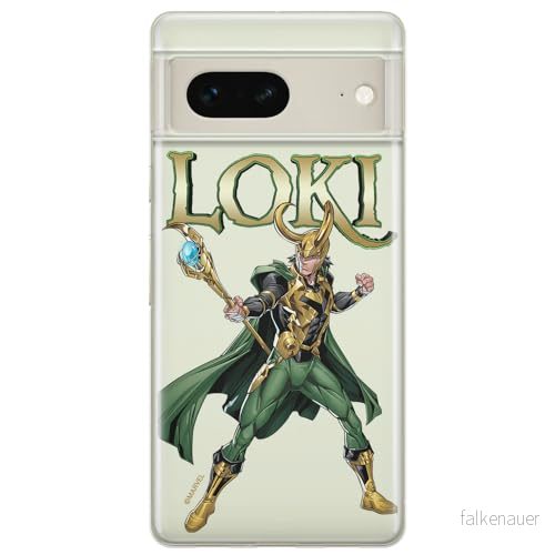 ERT GROUP mobiltelefonfodral för Google PIXEL 7 originalt och officiellt licensierat Marvel mönster Loki 002 optimalt anpassad till formen på mobiltelefonen, gedeeltelijk transparant 5905795147556
