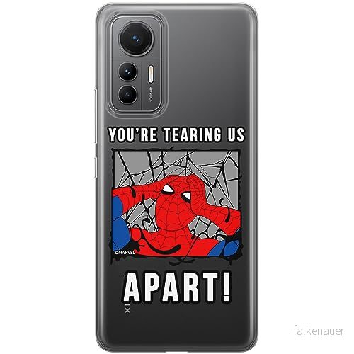 ERT GROUP mobiltelefonfodral för Xiaomi 12 LITE originalt och officiellt licensierat Marvel mönster Spider Man 035 optimalt anpassad till formen på mobiltelefonen, gedeeltelijk transparant 5905795011796