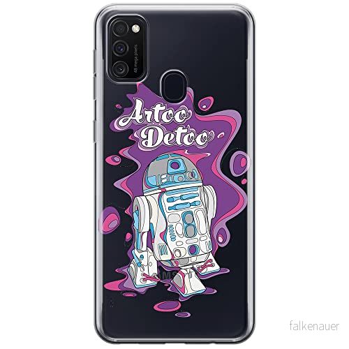 ERT GROUP mobiltelefonfodral för Samsung M21 originalt och officiellt licensierat Star Wars mönster R2D2 002 optimalt anpassad till formen på mobiltelefonen, gedeeltelijk transparant 5903537839066