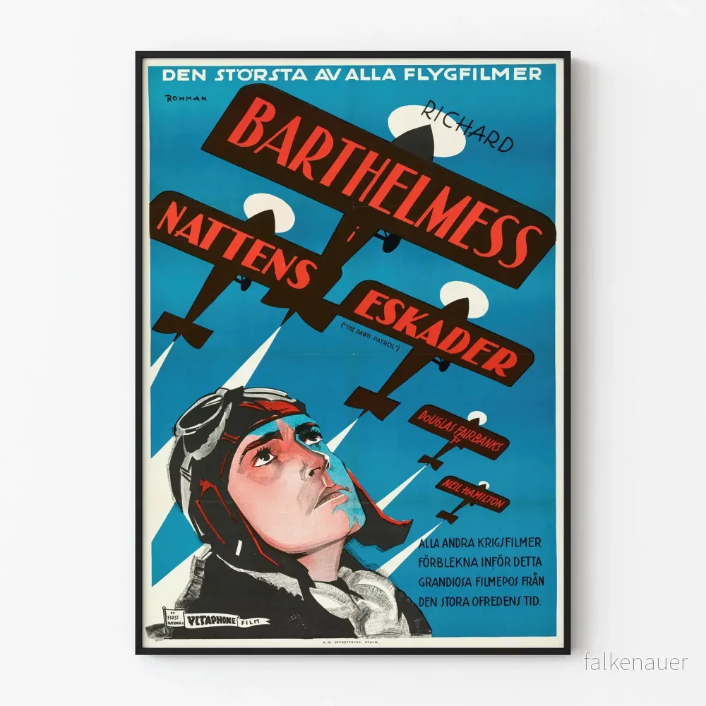 Vintageposter Piloter och Flygplan The Dawn Patrol