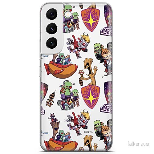 ERT GROUP mobiltelefonfodral för Samsung S22 originalt och officiellt licensierat Marvel mönster Guardians of the Galaxy 007 optimalt anpassad till formen på mobiltelefonen, gedeeltelijk transparant 5904805303517