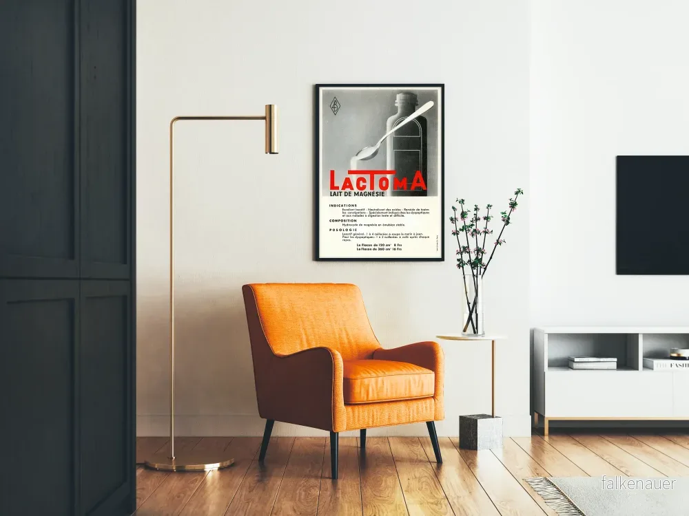 Vintageposter LactoMa Magnésiummjölk – Retro Väggdekoration Hälsa - Bild 2