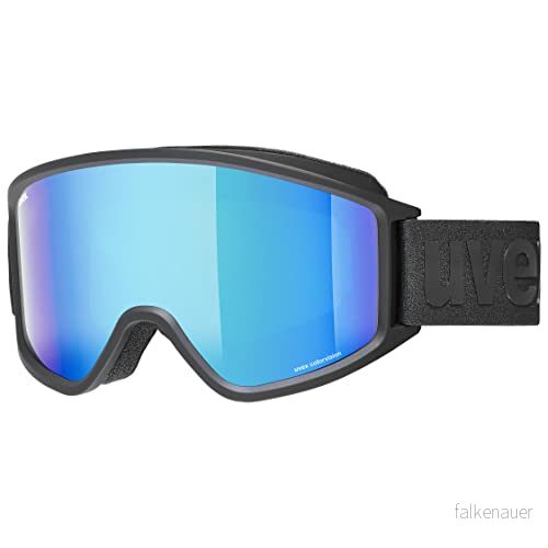 uvex g.gl 3000 CV skidglasögon för dam och herr kontrasthöjande imfritt synfält med förstoring black matt/blue green one size 4043197317892