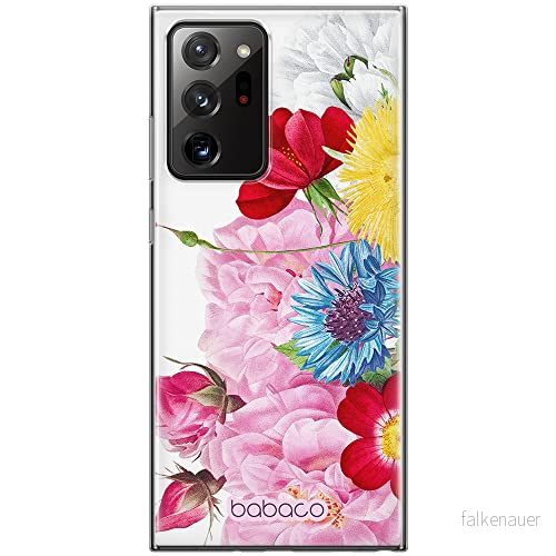 ERT GROUP mobiltelefonfodral för Samsung GALAXY NOTE 20 ULTRA originalt och officiellt licensierat Babaco mönster Flowers 056 anpassad till formen på mobiltelefonen, fodral tillverkad av TPU plast 5905131358813