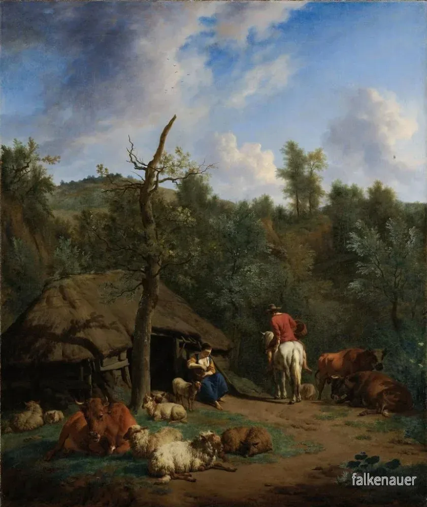 Målning La cabane - Adriaen van de Velde | Konsttryck - Bild 2