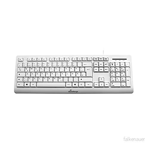 MediaRange trådbundet tangentbord, QWERTZ, vitt 4260664870081