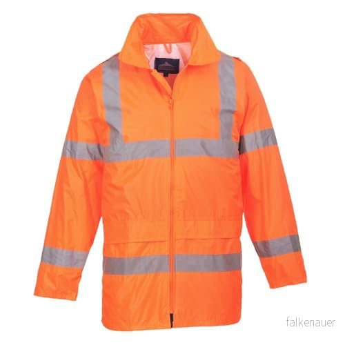 Portwest H440 Herrarnas Lättvikt Vattentät Hi Vis Regnjacka Orange, 4XL 5036108317974