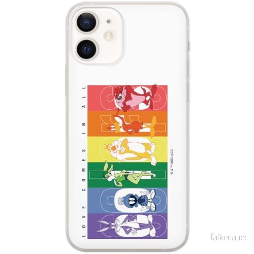 ERT GROUP mobiltelefonfodral för Iphone 12 Mini originalt och officiellt licensierat Looney Tunes mönster 014 optimalt anpassad till formen på mobiltelefonen, fodral tillverkad av TPU plast 5905511997878