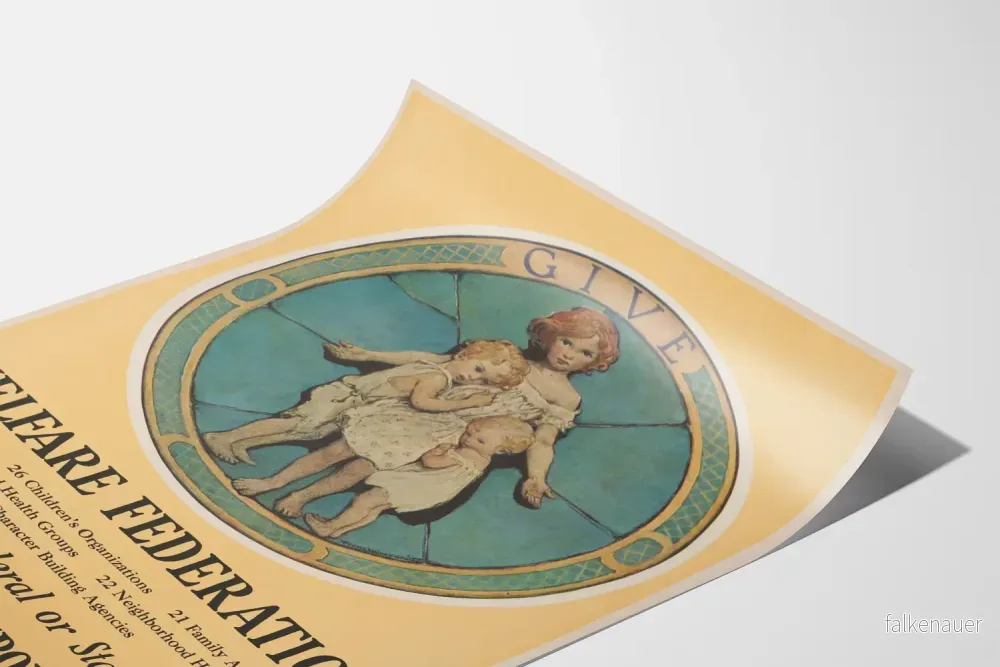 Vintageaffisch för Welfare Federation för solidaritet och ömsesidigt stöd - Bild 3