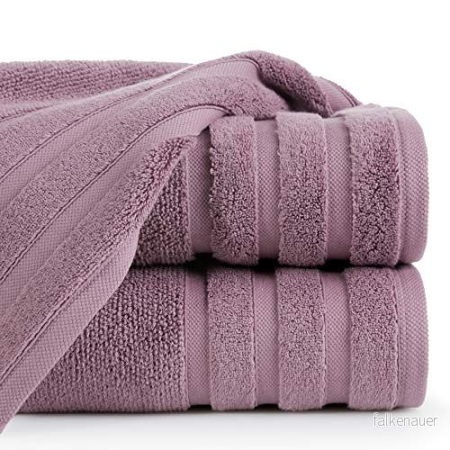 Eurofirany Emil handduk bomull enkel bordsduk mjukt mönster tjockt set 3 pack rosa, 70 x 140 cm 5900811849827