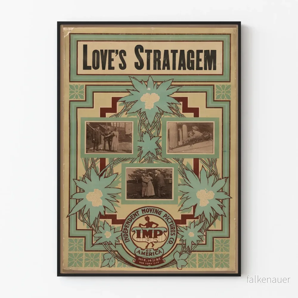 Vintageposter Love's Stratagem - Retro väggdekoration