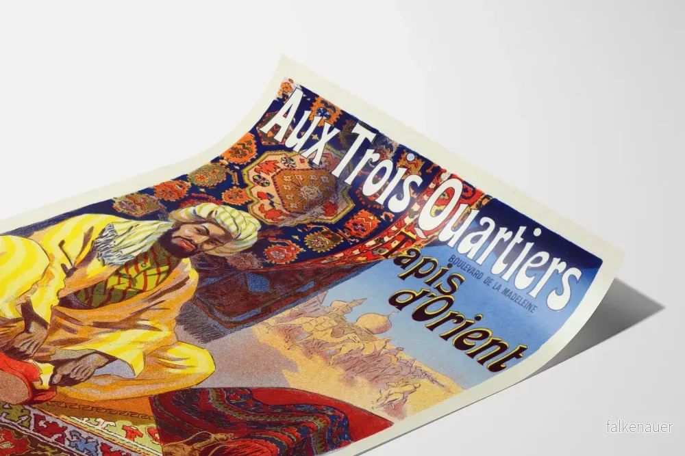 Vintageposter "Aux Trois Quartiers" – Orientmatta - Bild 3