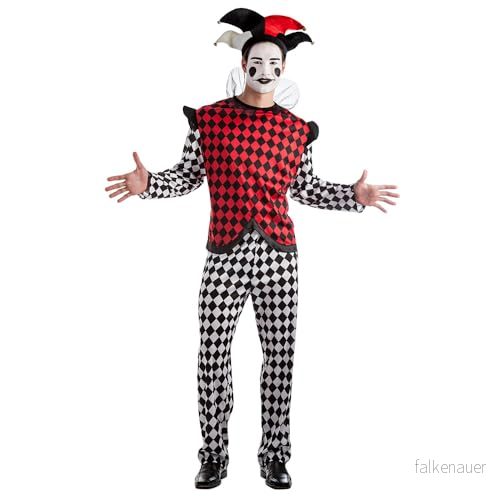 Boland 84063 Harlekin kostym för tonåringar, 14 16 år, halloween, karneval, temafest 8712026840639