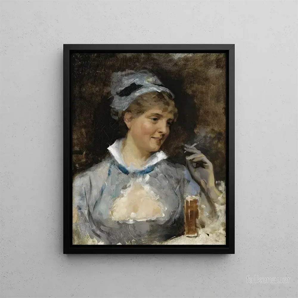 Målning vid baren - Albert Edelfelt | Konsttryck