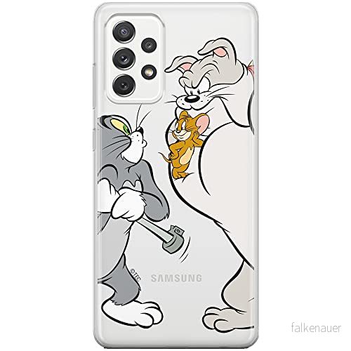 ERT GROUP mobiltelefonfodral för Samsung A53 5G originalt och officiellt licensierat Tom and Jerry mönster 001 optimalt anpassad till formen på mobiltelefonen, gedeeltelijk transparant 5904805340772