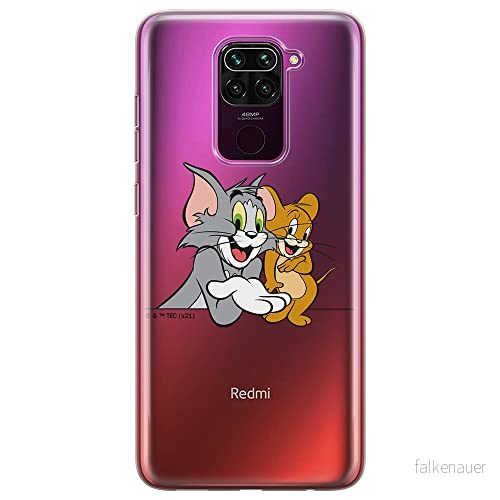 ERT GROUP mobiltelefonfodral för Xiaomi REDMI NOTE 9 originalt och officiellt licensierat Tom and Jerry mönster 005 optimalt anpassad till formen på mobiltelefonen, gedeeltelijk transparant 5904805249471