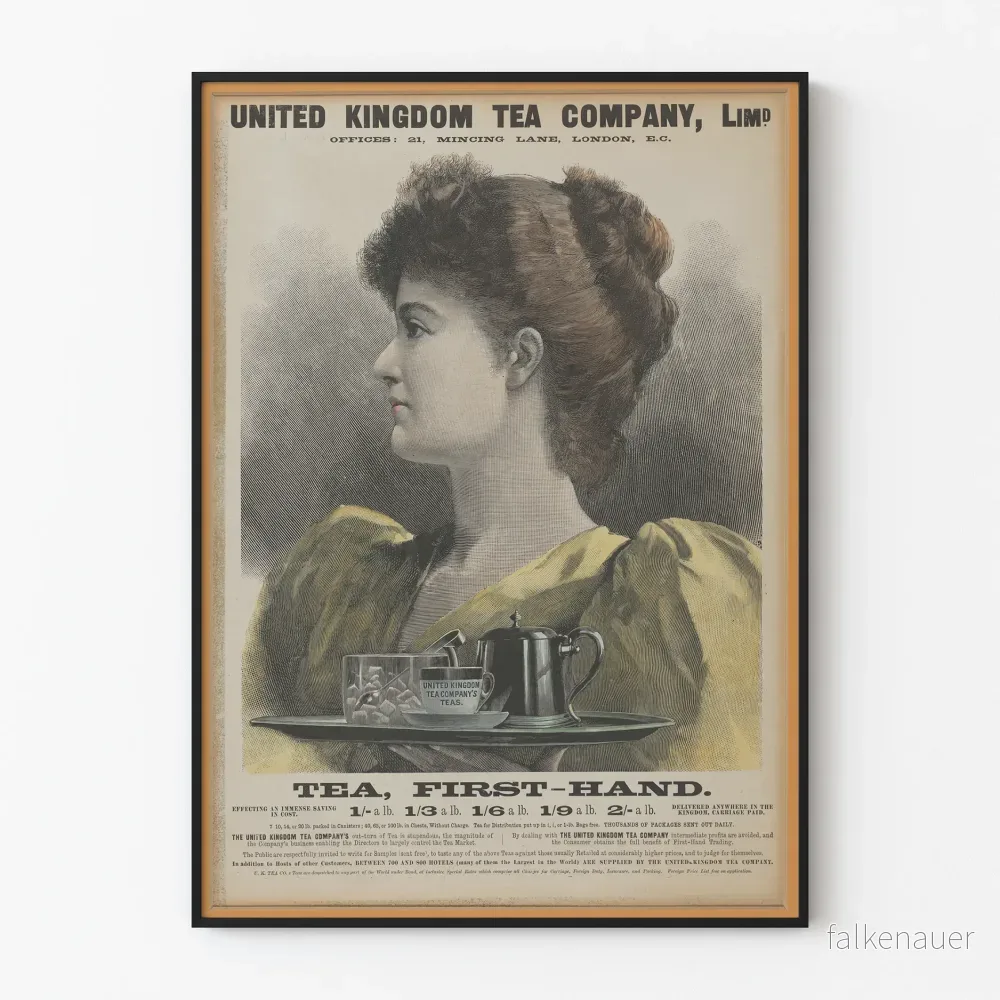 Vintageaffisch från United Kingdom Tea Company - Retro väggdekoration