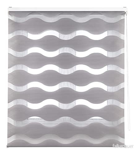 Blindecor Medelhavet Estor Rullbar Natt och dag, Färg Grå Silver, Stor 80 x 180 cm (bredd Höjd). Tygstorlek 77 175 cm. Storer dag Elegant 8434363413856