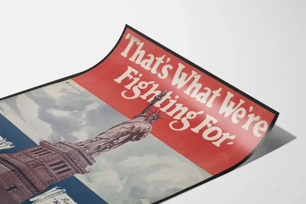 Vintageposter av Frihetsgudinnan Det är det vi kämpar för - Bild 3