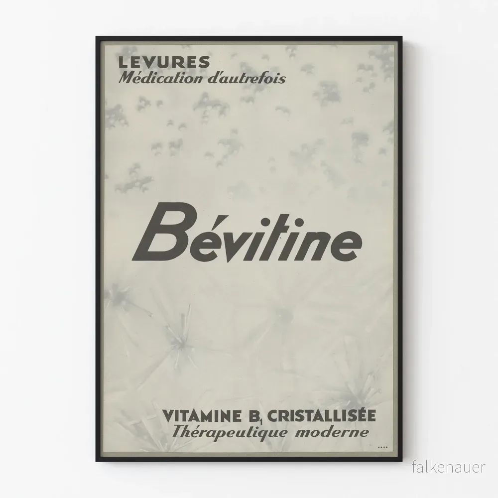 Vintageposter Bévitine - Retro väggdekoration för medicin vitamin B1
