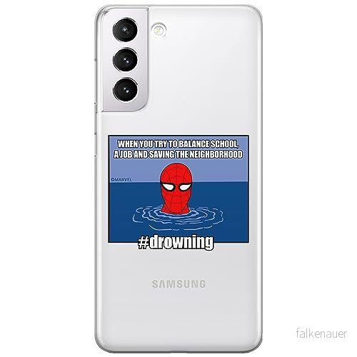 ERT GROUP mobiltelefonfodral för Samsung S21 originalt och officiellt licensierat Marvel mönster Spider Man 037 optimalt anpassad till formen på mobiltelefonen, gedeeltelijk transparant 5905795012670