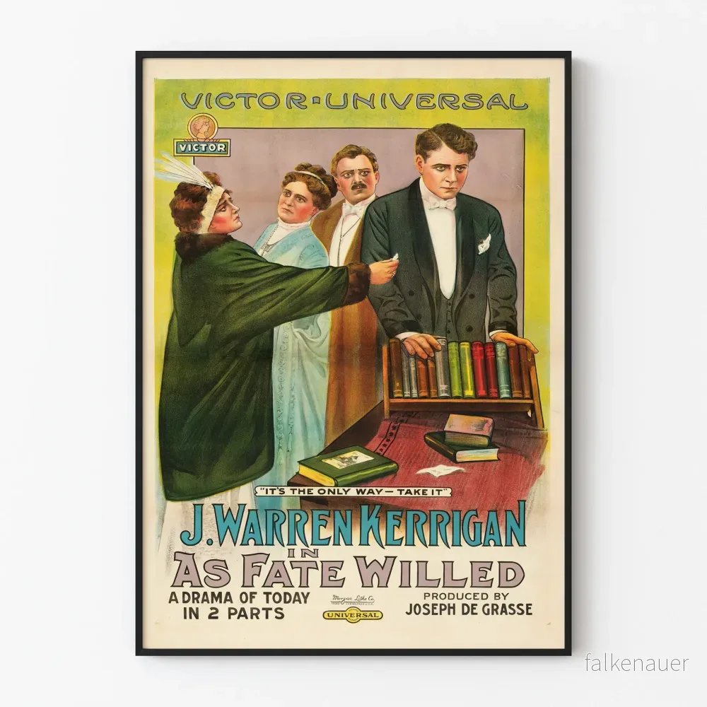Vintage filmposter för dramatisk film - Som ödet ville