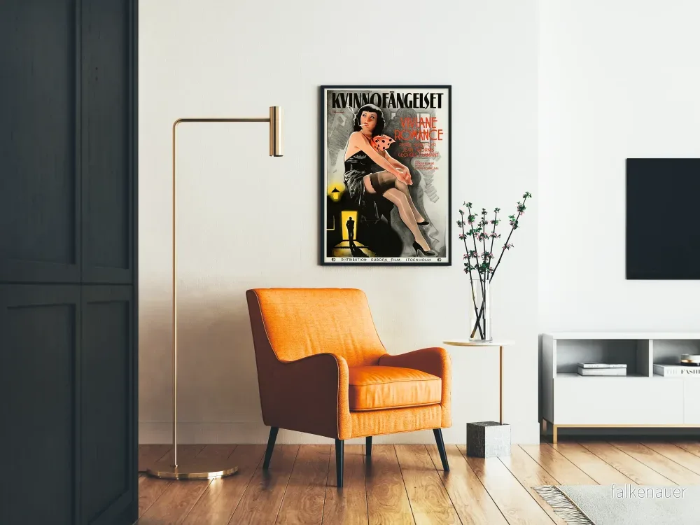 Vintageposter Cinéma Viviane Romance – Retro väggdekoration Artem Legrand - Bild 2