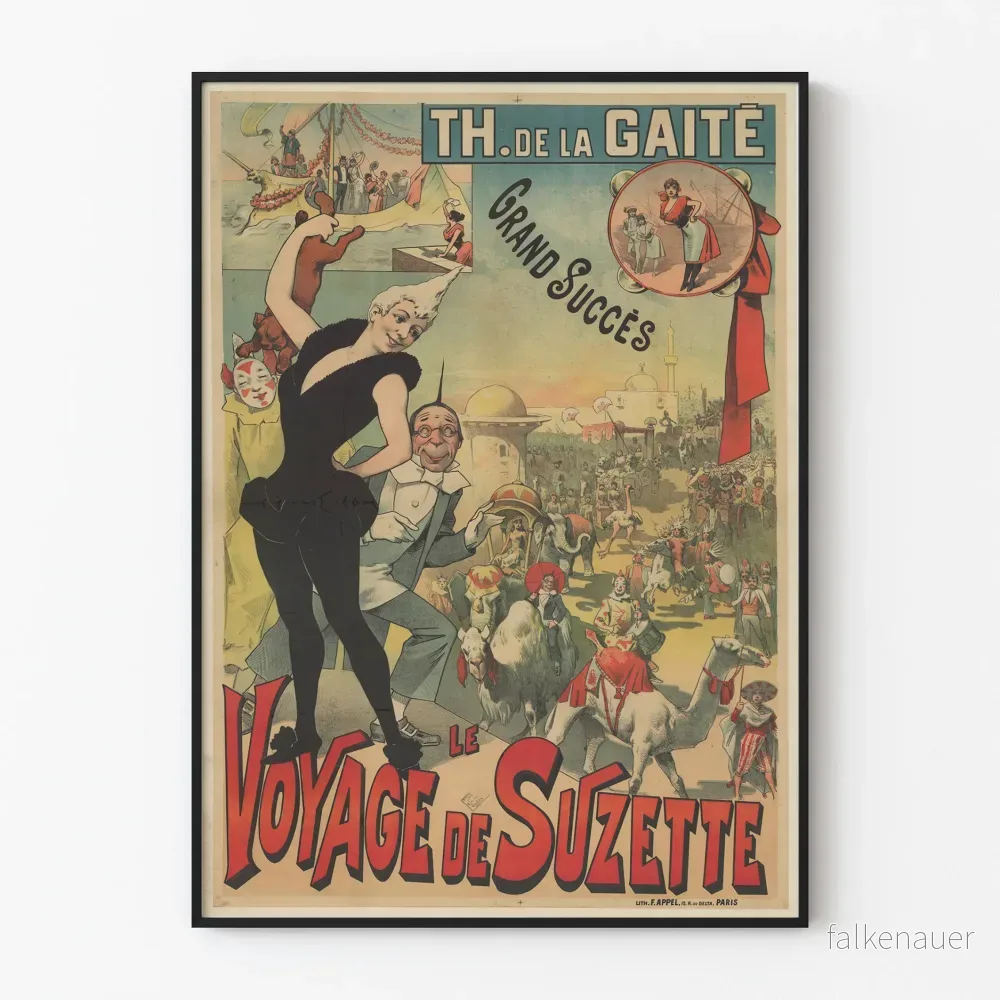 Vintageposter av Théâtre de la Gaîté - Suzette's Resa